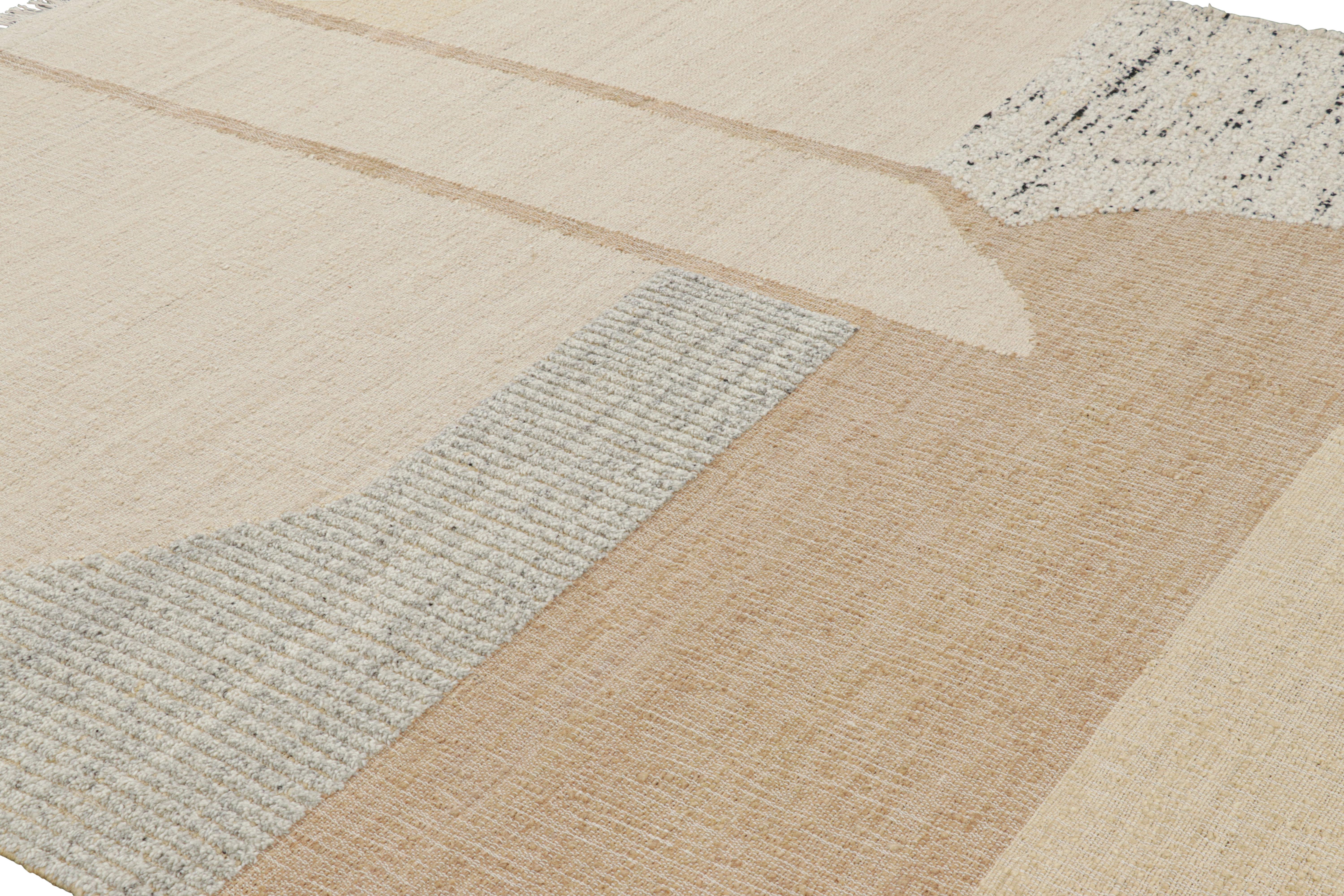Fabriqué avec de la laine et du jute tissés à la main, ce tissage plat de 8x10 représente une nouvelle ligne passionnante et personnalisable de la Collection Rug & Kilim. 

Sur le Design : 

Ce tapis contemporain présente un motif géométrique