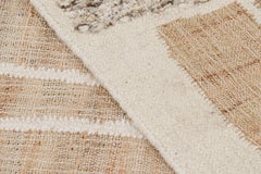 Rug & Kilim’s Abstract Flatweave with Cream and Beige Geometric Patterns