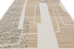 Rug & Kilim: trama piatta astratta con motivi geometrici crema e beige