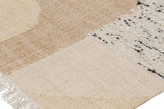 Rug & Kilim’s Abstract Flatweave with Cream and Beige Geometric Patterns