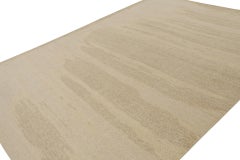 Rug & Kilim’s Abstract Minimalist Rug With Neutral Geometric Pattern