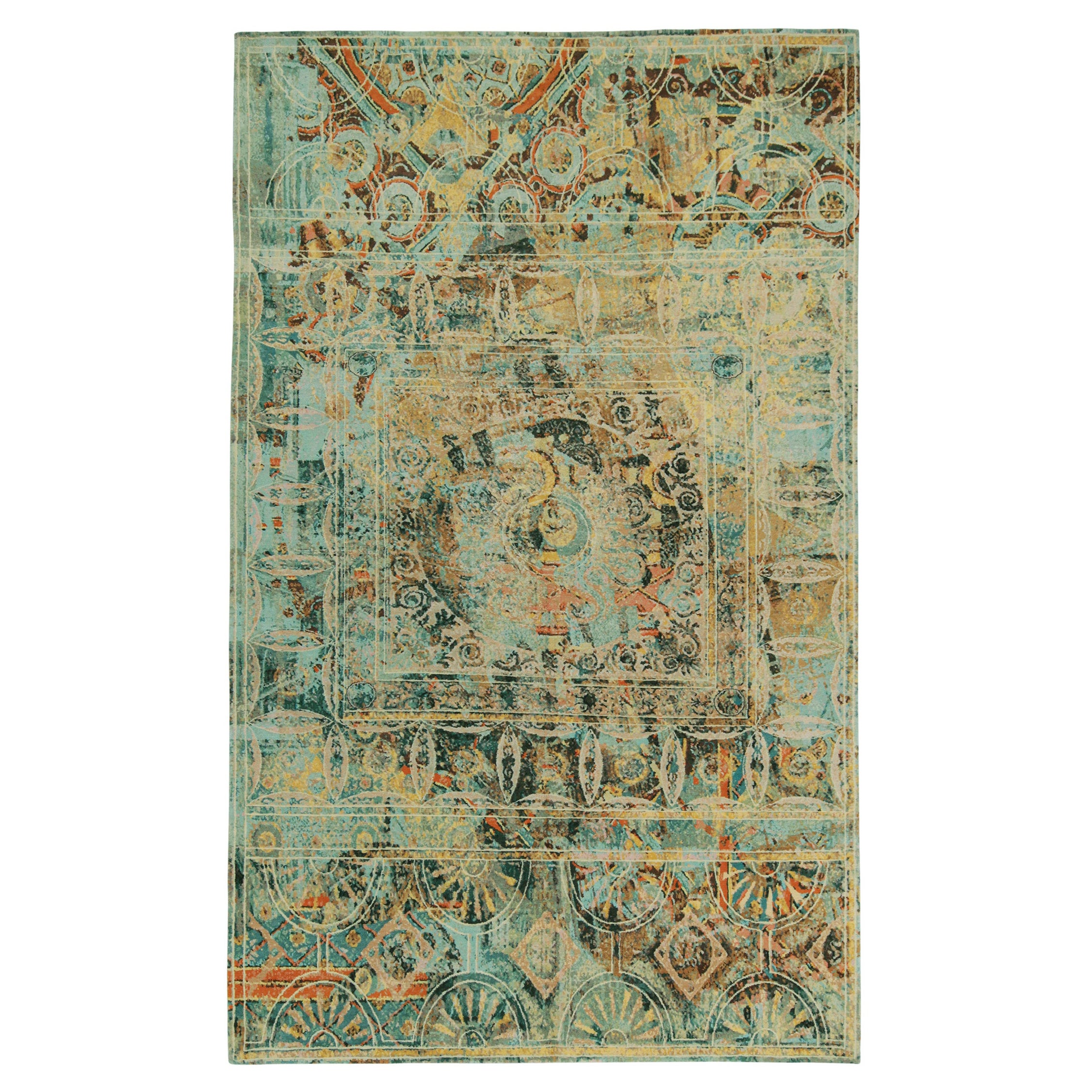 Rug & Kilim’s Abstract Rug “Capriccio” by Blackpop & Sir John Soane Museum For Sale