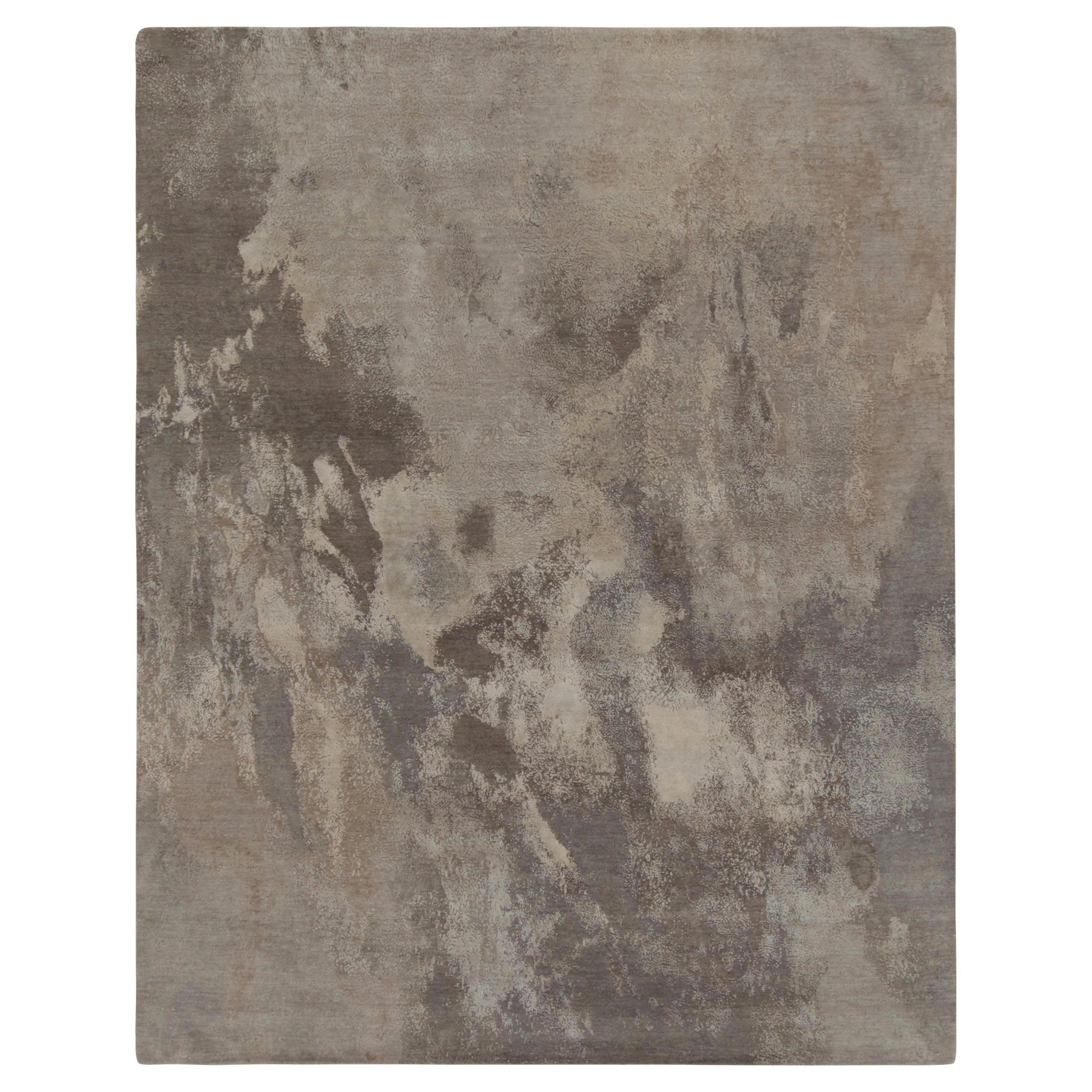 Abstrakter Teppich von Rug & Kilim in einem silbergrauen All-Over-Muster