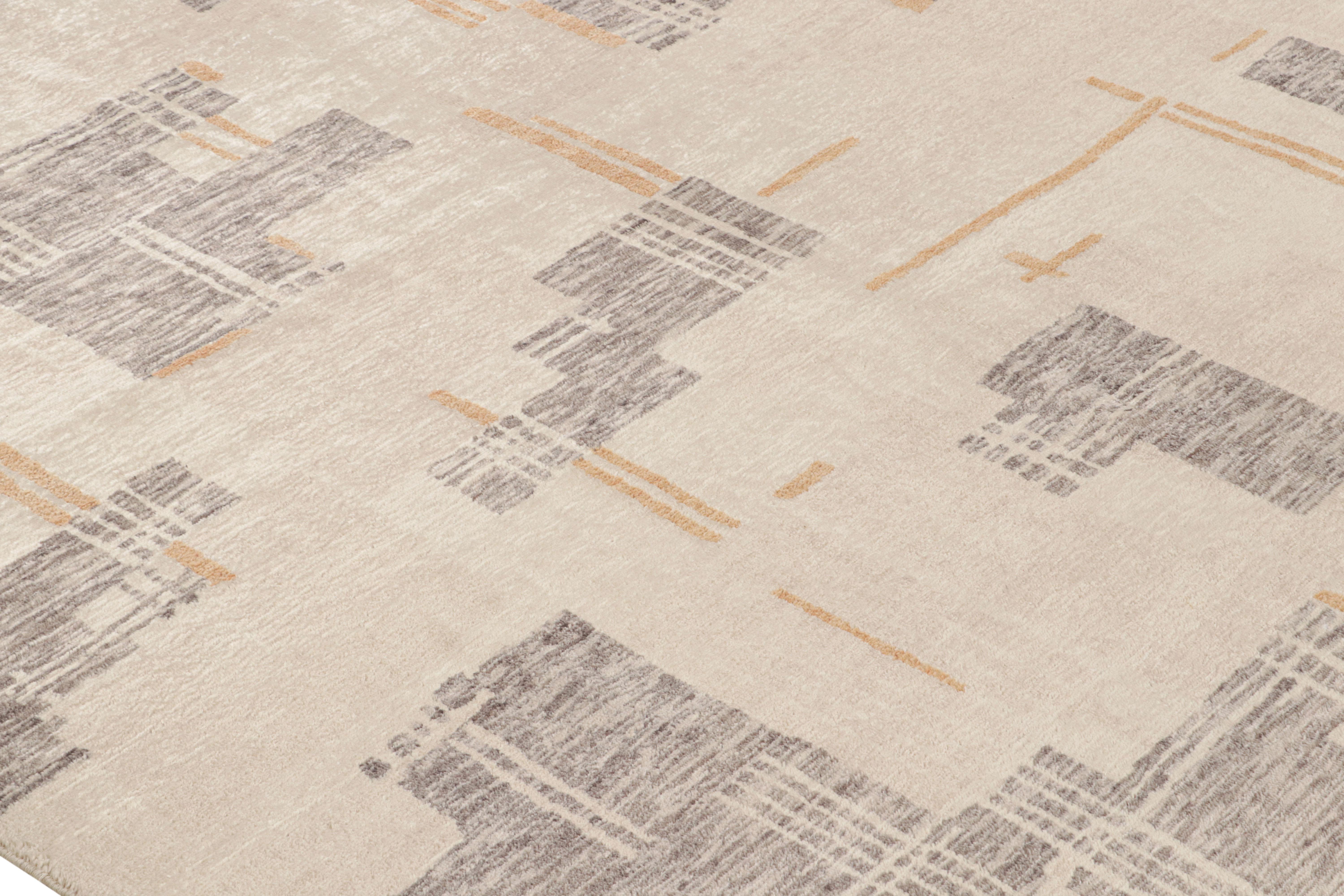 Abstrakter Teppich von Rug & Kilim mit geometrischem Muster in allen Bereichen (Indisch) im Angebot