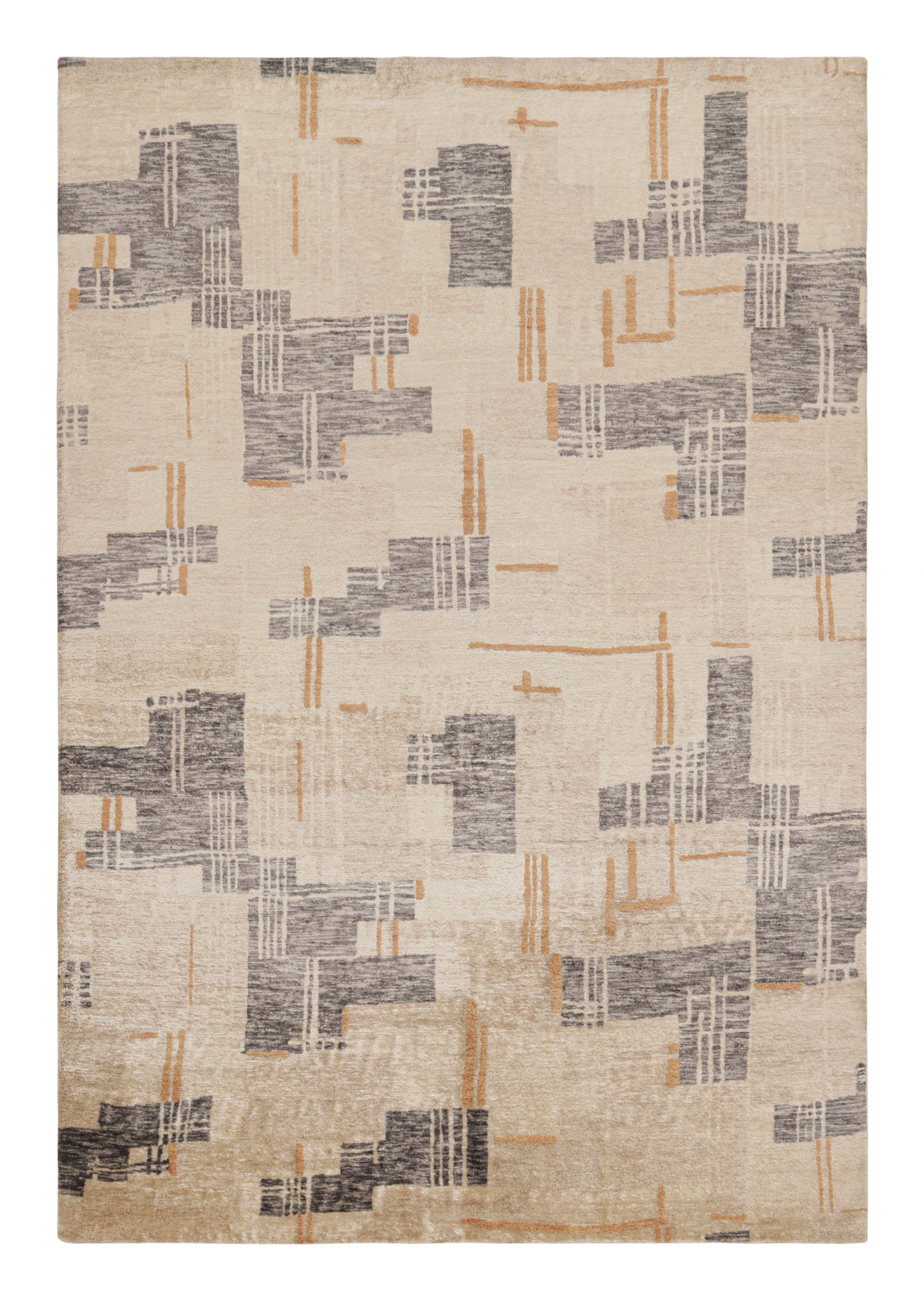 Alfombra abstracta de Rug & Kilim con estampado geométrico integral