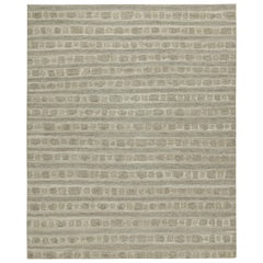 Alfombra abstracta de Rug & Kilim con motivos beige y gris