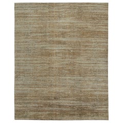 Tapis abstrait de Rug & Kilim à motifs géométriques beige-marron et noirs