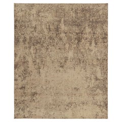 Abstrakter Teppich von Teppich &amp;amp; Kilims in Beige-Braun im Distressed-Stil