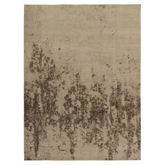 Rug & Kilim’s Abstract Rug in Beige-Brown Distressed Style