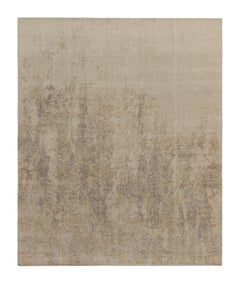 Rug & Kilim’s Abstract Rug in Beige-Brown Distressed Style