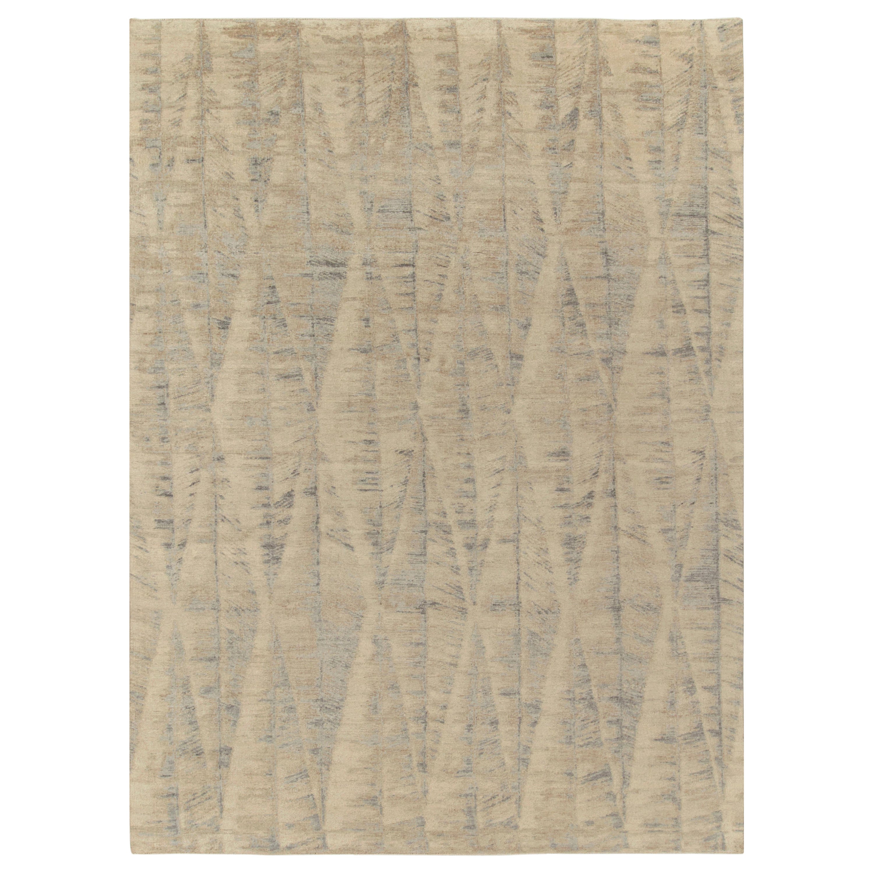 Tappeto astratto Rug & Kilim con motivo geometrico beige, grigio e blu