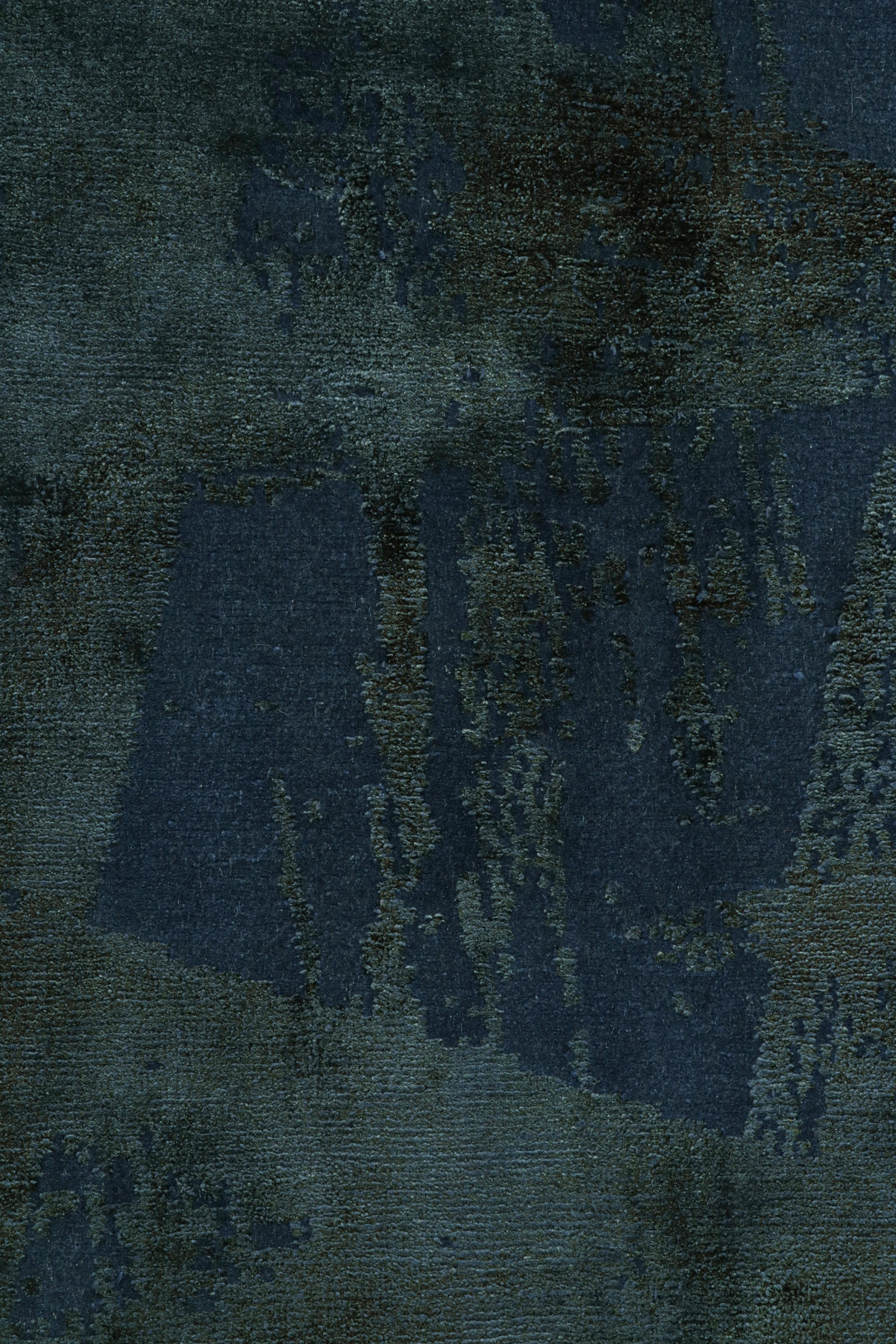 Rug & Kilim's Abstrakter Teppich in Blau, mit geometrischen Mustern Diamanten Vintage im Zustand „Neu“ im Angebot in Long Island City, NY