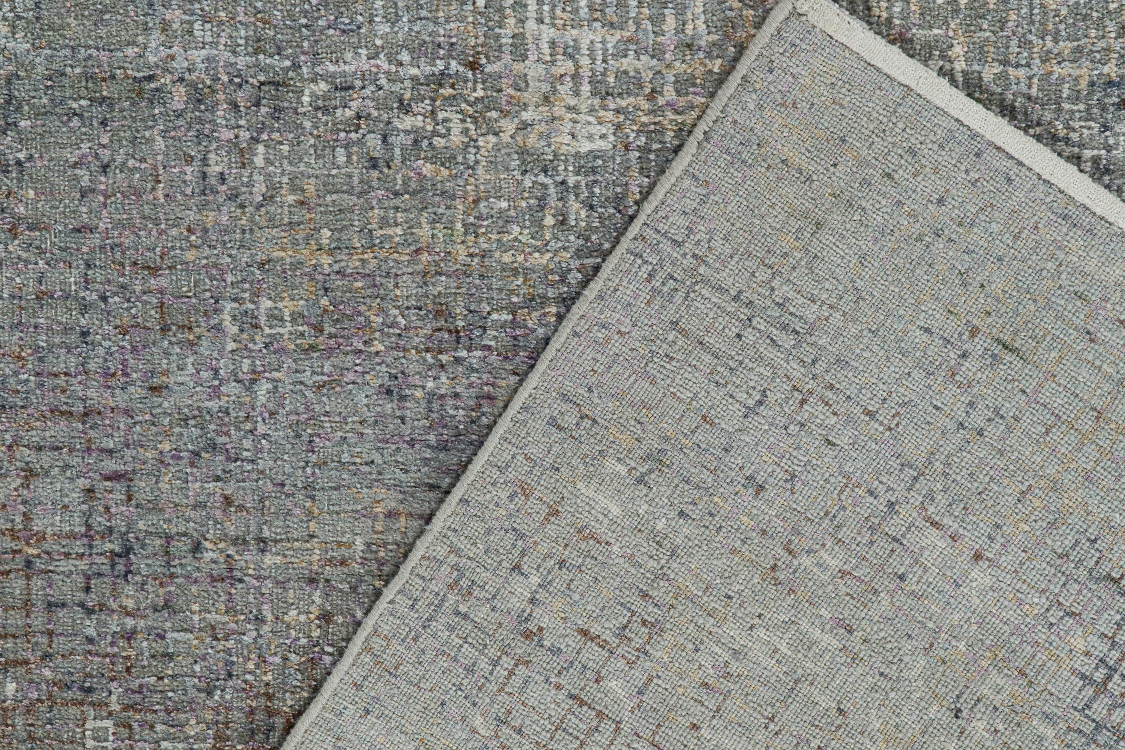 Abstrakter Teppich & Kelim-Teppich in Grau mit bunten geometrischen Streaks (21. Jahrhundert und zeitgenössisch) im Angebot