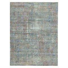 Rug & Kilim’s Abstract Rug in Gray with Colorful Geometric Streaks