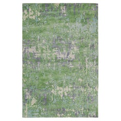 Rug & Kilim’s Abstract Rug in Green, Blue and Beige All-Over Pattern