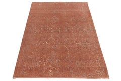 Rug & Kilim’s Abstract Rug in Pink, Muted All over Pattern