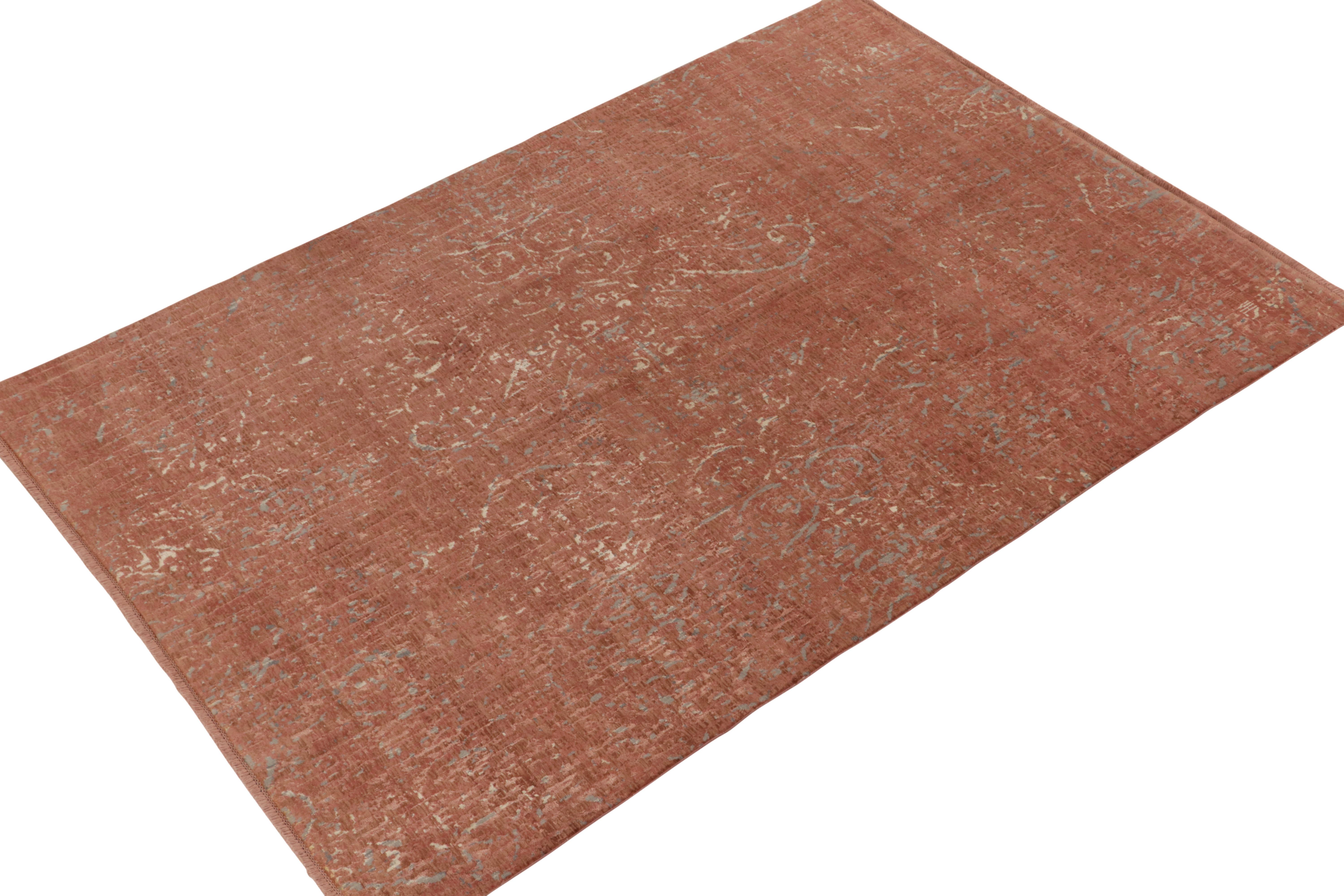 Alfombra Abstracta Rug & Kilim en Rosa, Motivo Silencioso por Todas Partes Moderno en venta