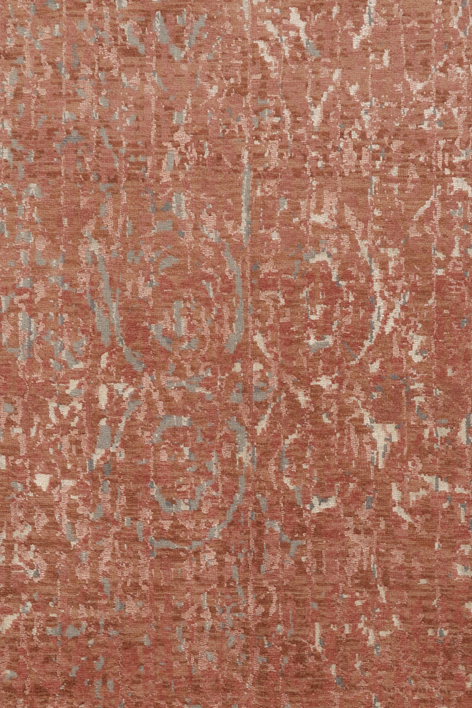 Alfombra Abstracta Rug & Kilim en Rosa, Motivo Silencioso por Todas Partes Anudado a mano en venta