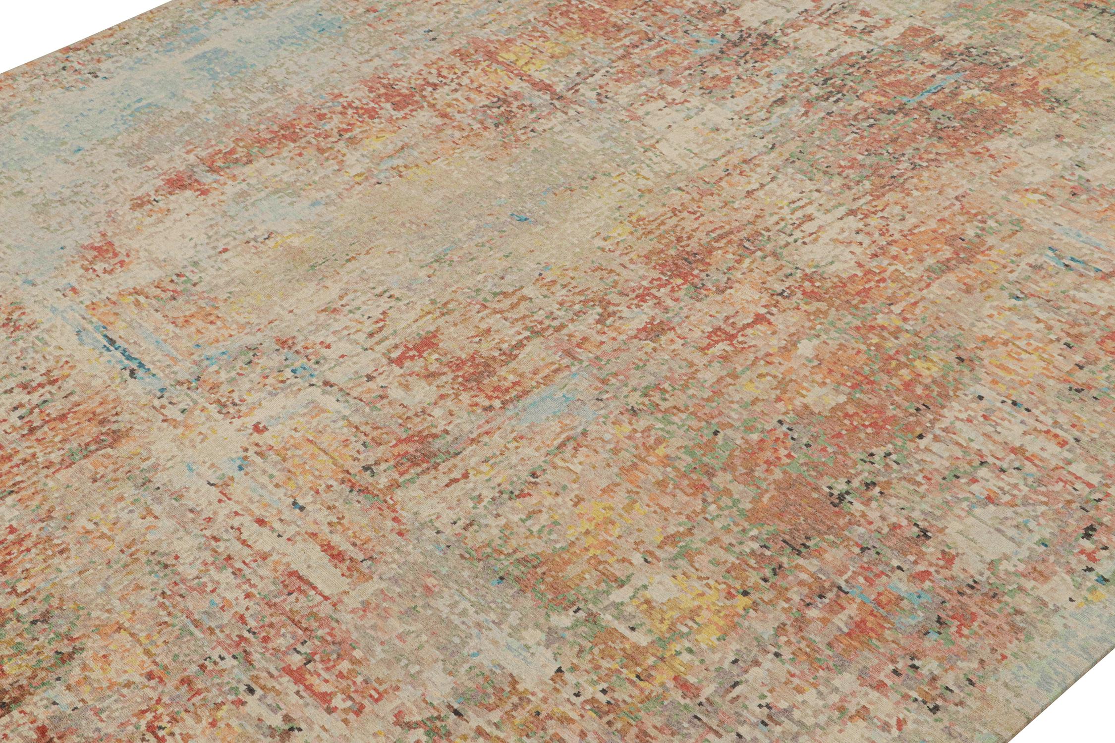 Abstrakter Teppich von Rug & Kilim in polychromem All-Over-Muster (Nepalesisch) im Angebot