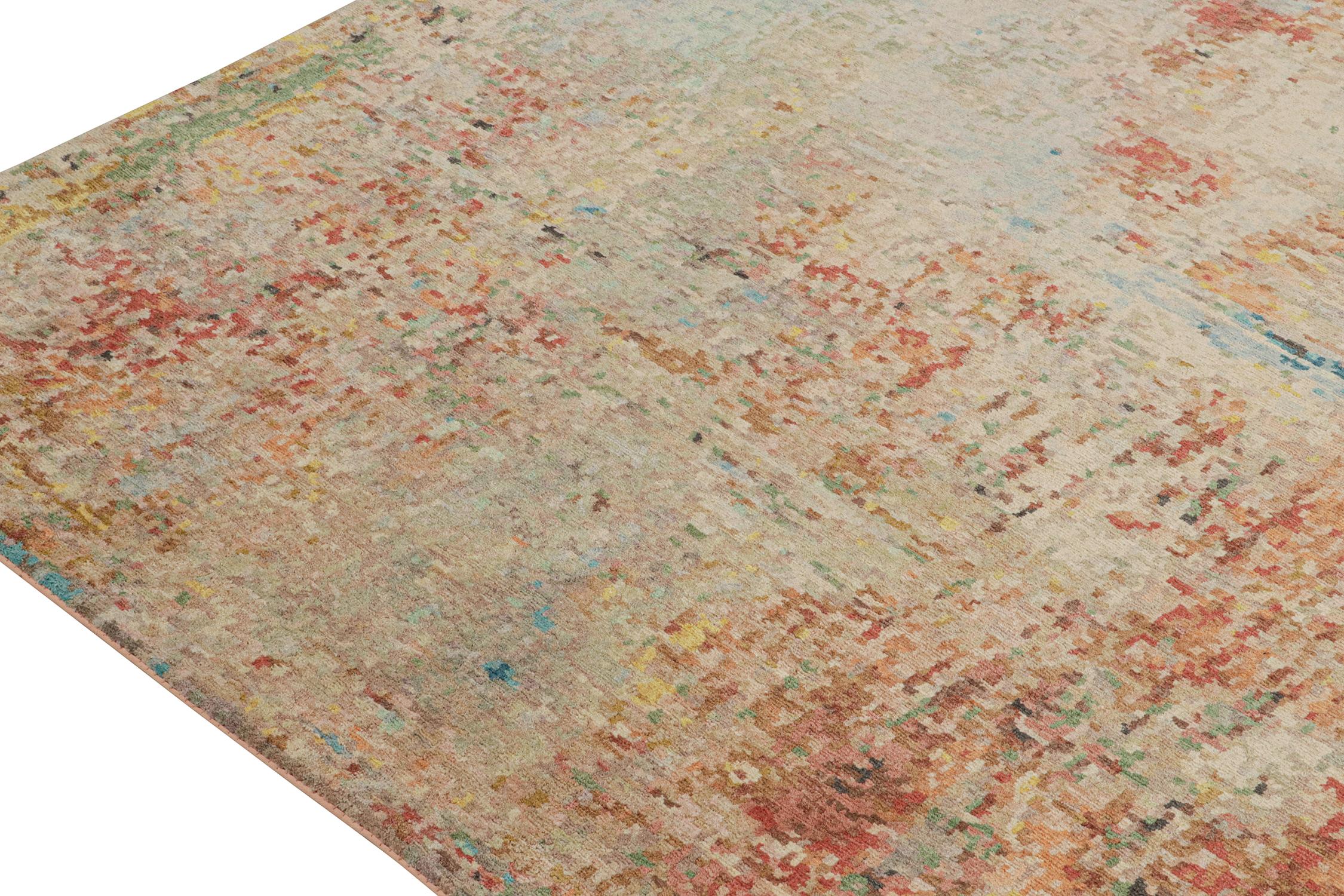 Abstrakter Teppich von Rug & Kilim in polychromem All-Over-Muster (Handgeknüpft) im Angebot