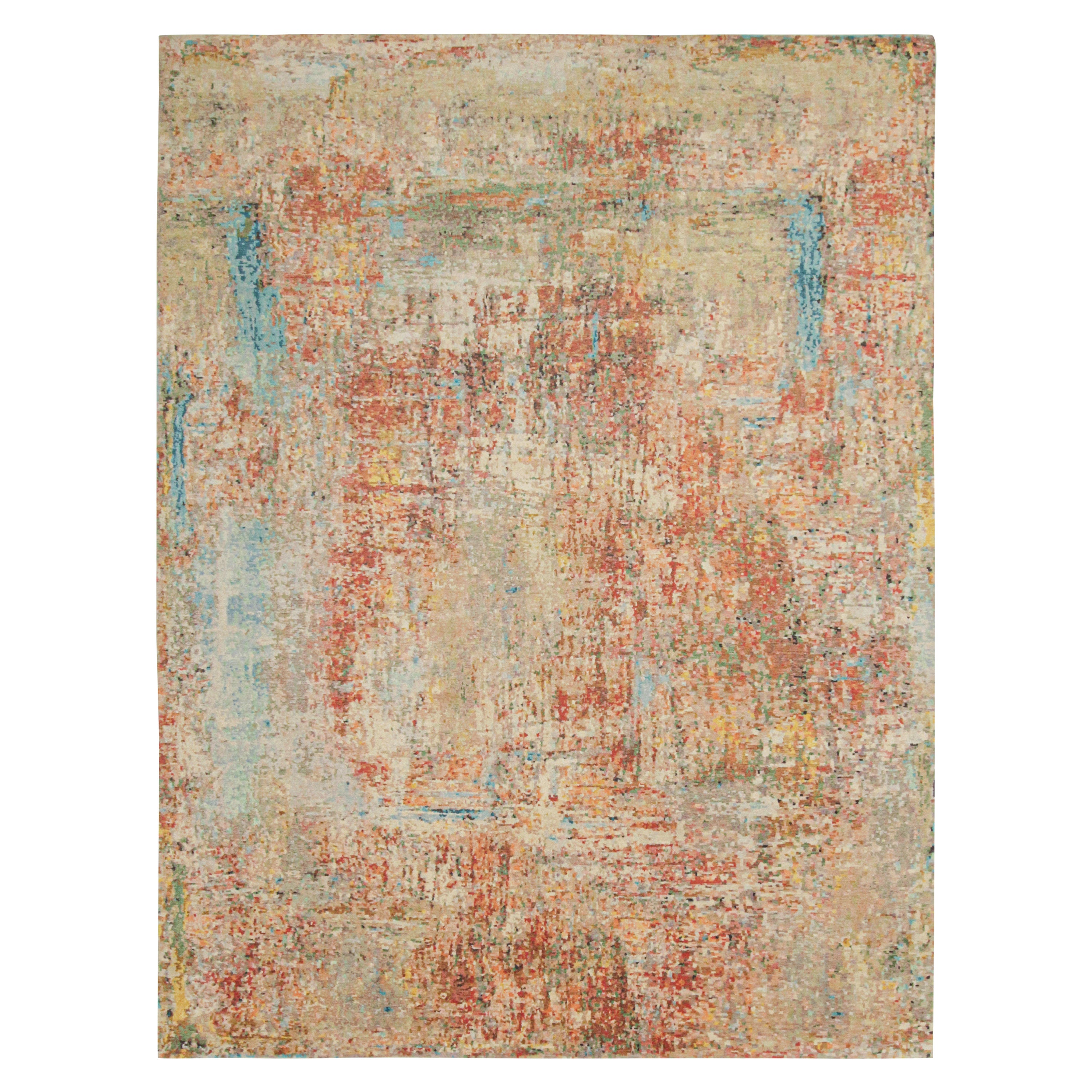 Rug & Kilim’s Abstract Rug in Polychromatic All over Pattern For Sale