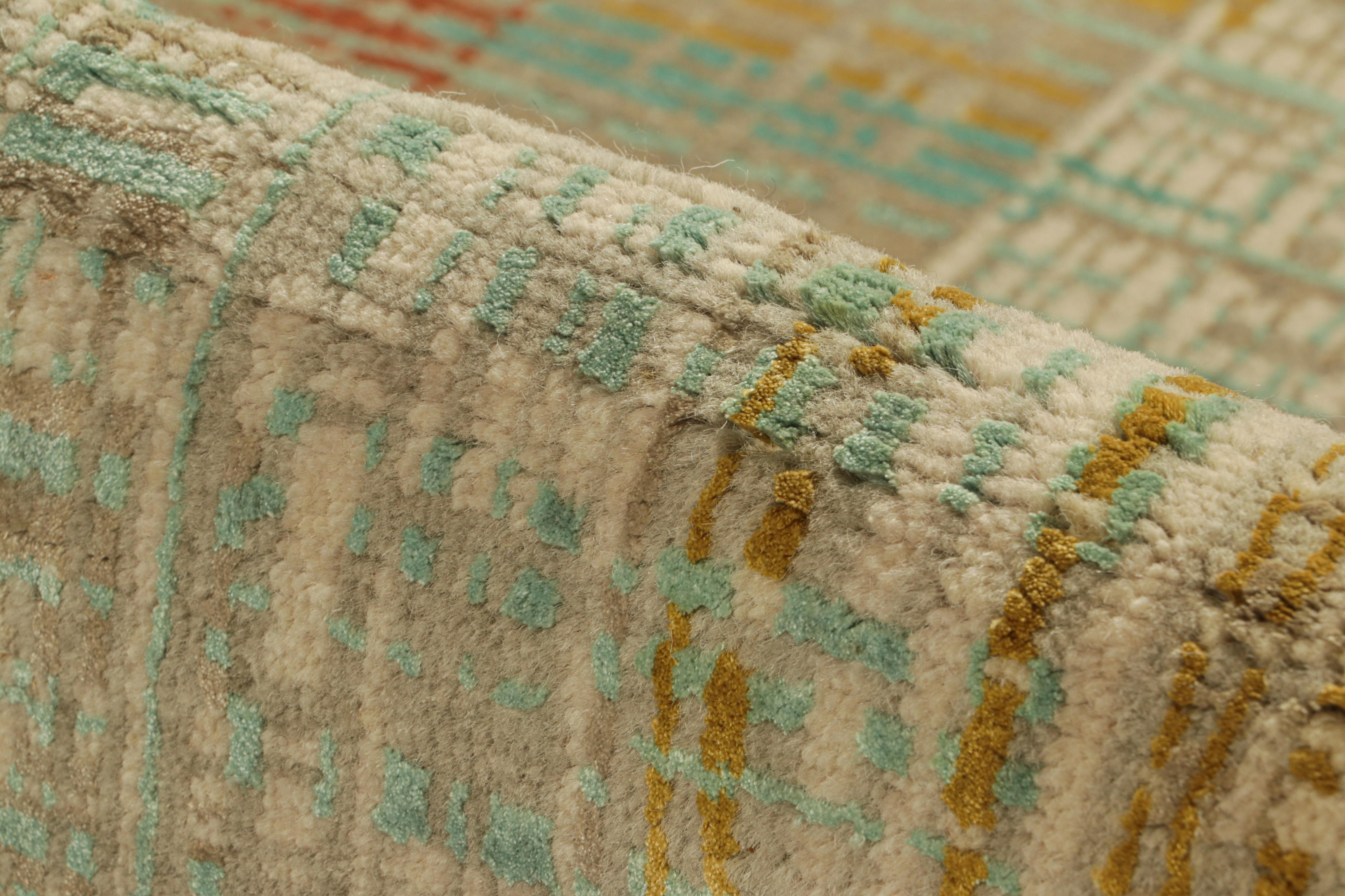 Tapis abstrait de Rug & Kilim avec des rayures polychromes et des motifs géométriques Neuf - En vente à Long Island City, NY