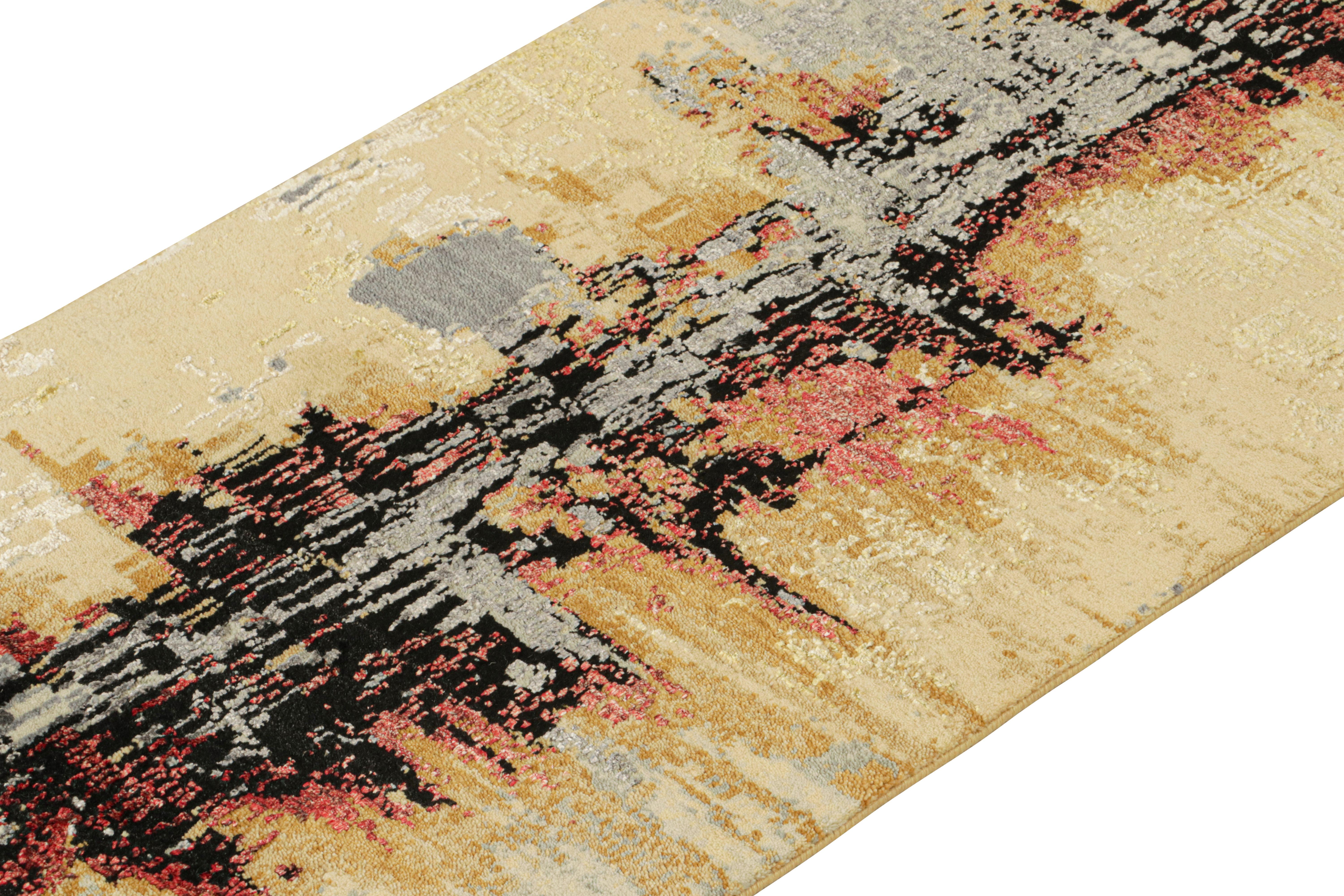 Abstrakter Läufer von Rug & Kilim mit polychromem Muster (Indisch) im Angebot