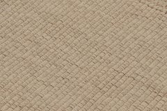 Rug & Kilim’s Accent Kilim and Square Rug in Textural Cream Stripes, Gray Accent
