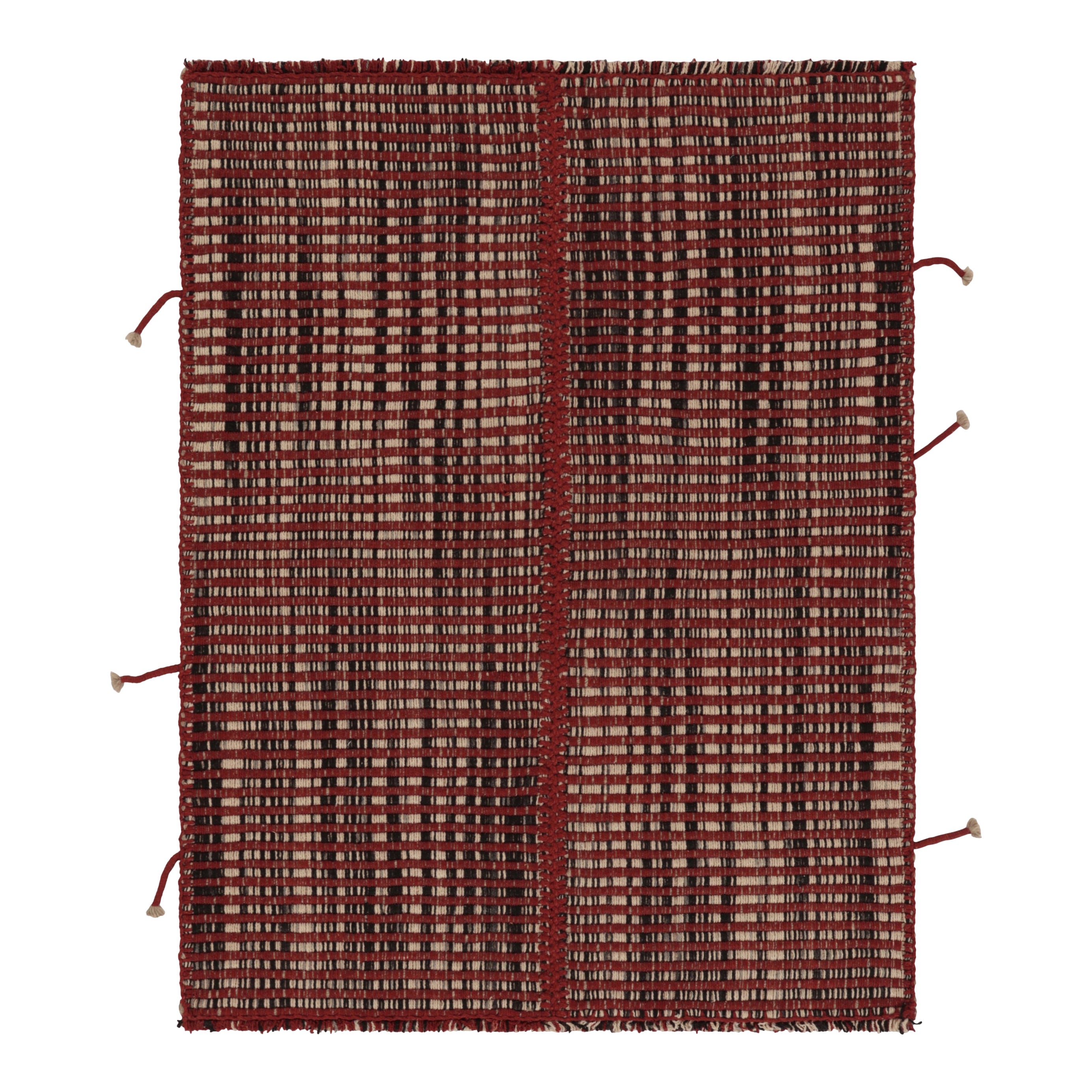 Rug 
Kilim
s Akzent-Kilim, beige und schwarz gestreift