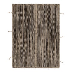 Rug 
Kilim
s Akzent-Kilim, beige und schwarz gestreift