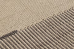 Rug & Kilim's Accent Kilim, Beige and Gray Textural Stripes