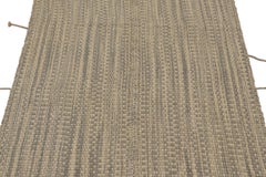 Rug & Kilim's Accent Kilim, Beige and Gray Textural Stripes