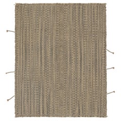 Rug 
Kilim, Kilim d
accento, strisce testurizzate beige e grigie