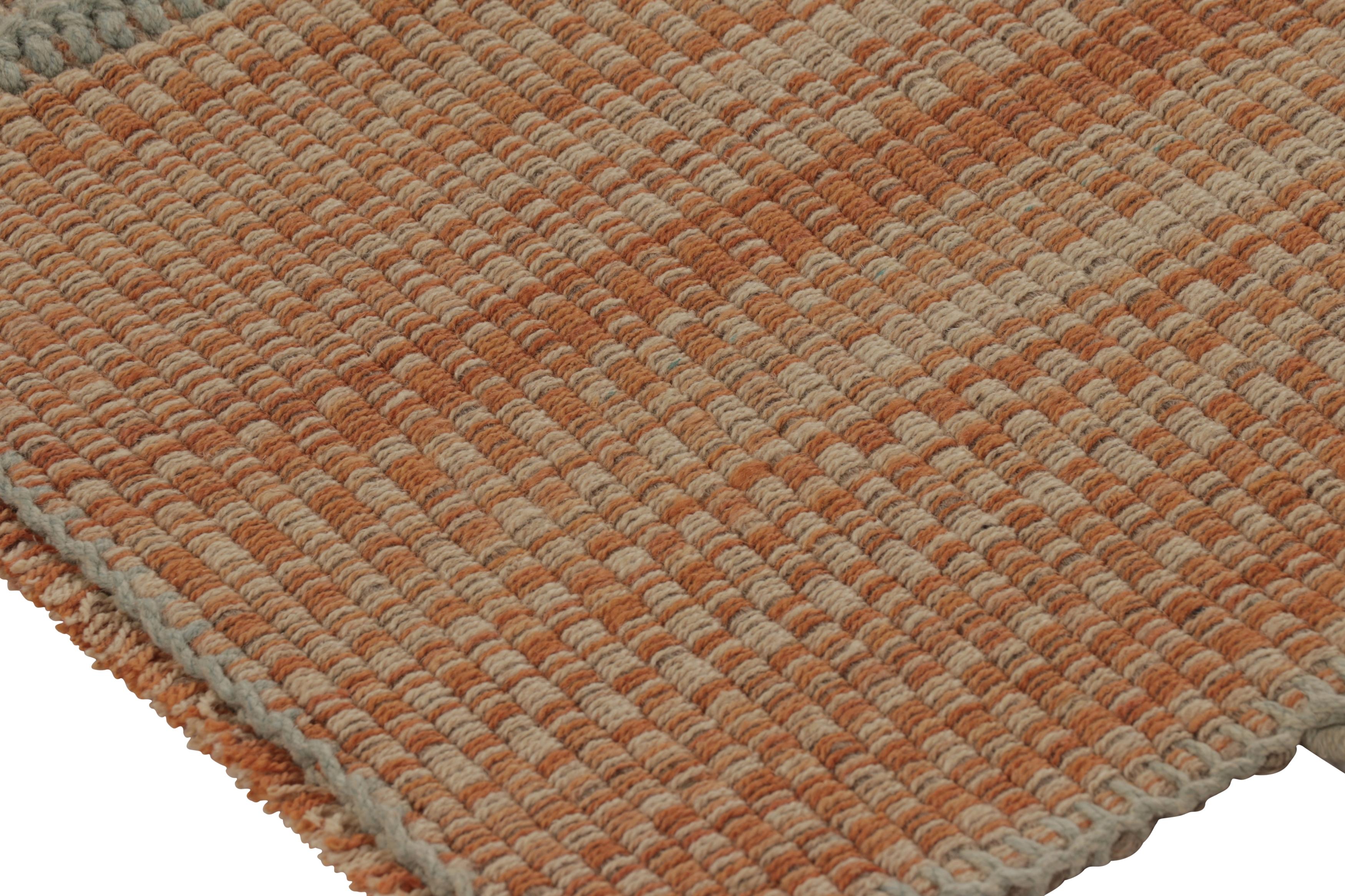 Tessuto a mano in lana, questo Kilim contemporaneo 3x4 fa parte di una nuova ed entusiasmante collezione a tessitura piatta personalizzabile di Rug & Kilim.
Sul design:
