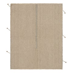 Rug
Kilims Akzent-Kilim, beigefarbene Strukturstreifen mit verblichenen grünen Akzenten