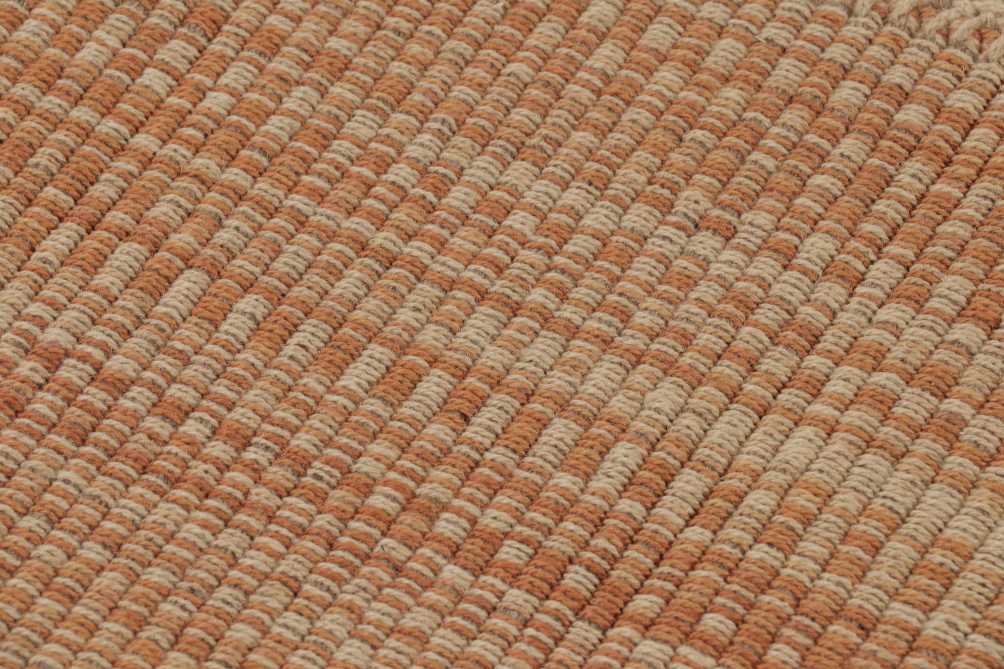 Afghano Rug & Kilim, Kilim d'accento beige con strisce arancioni in vendita