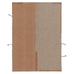 Rug & Kilim’s Accent Kilim, Beige with Orange Textural Stripes