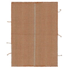 Rug & Kilim's Accent Kilim, Beige with Orange Textural Stripes