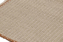 Rug & Kilim's Accent Kilim, Beige with Warm Orange Textural Stripes