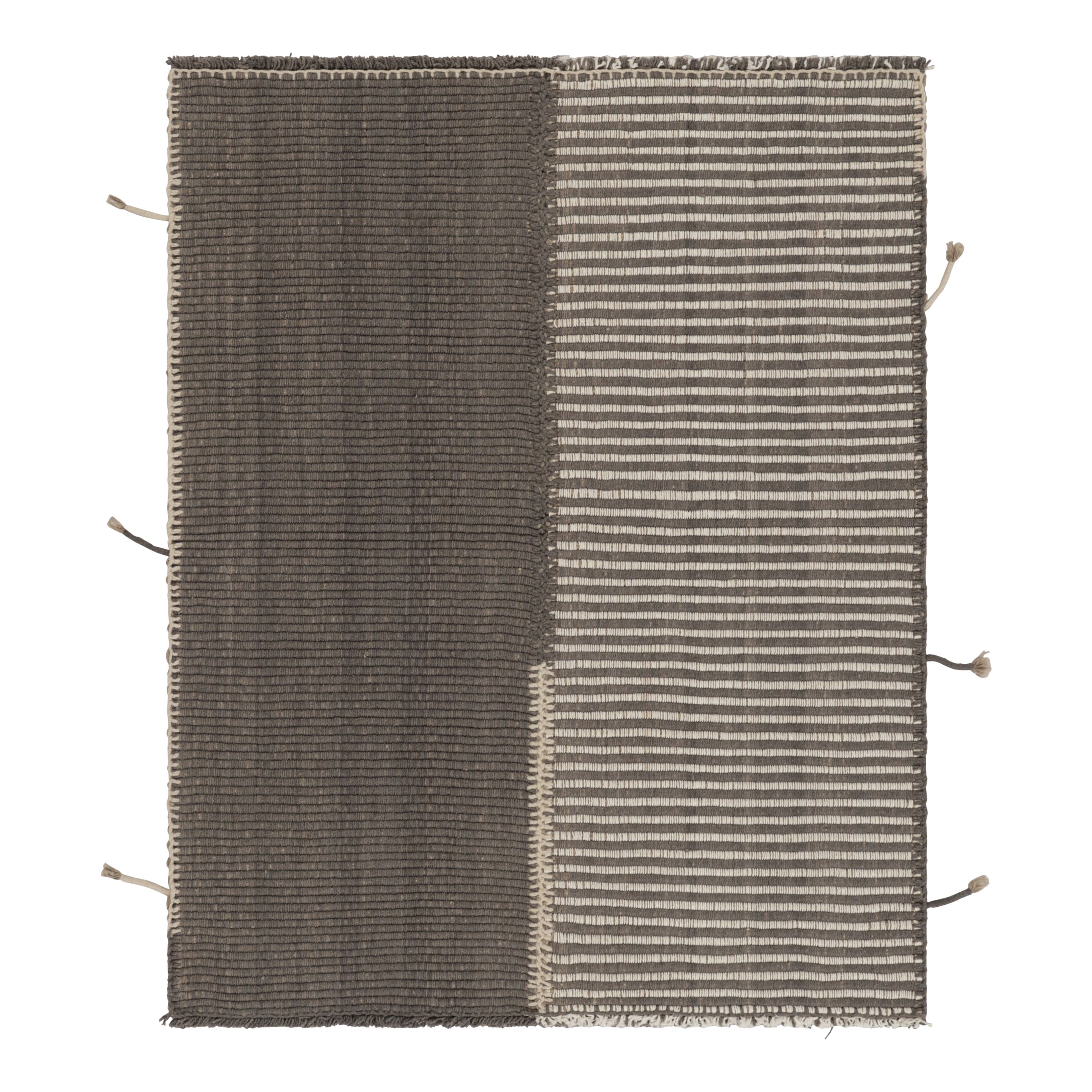 Rug
Kilim
s Akzent-Kilim, graues Feld mit beigefarbenen Strukturstreifen