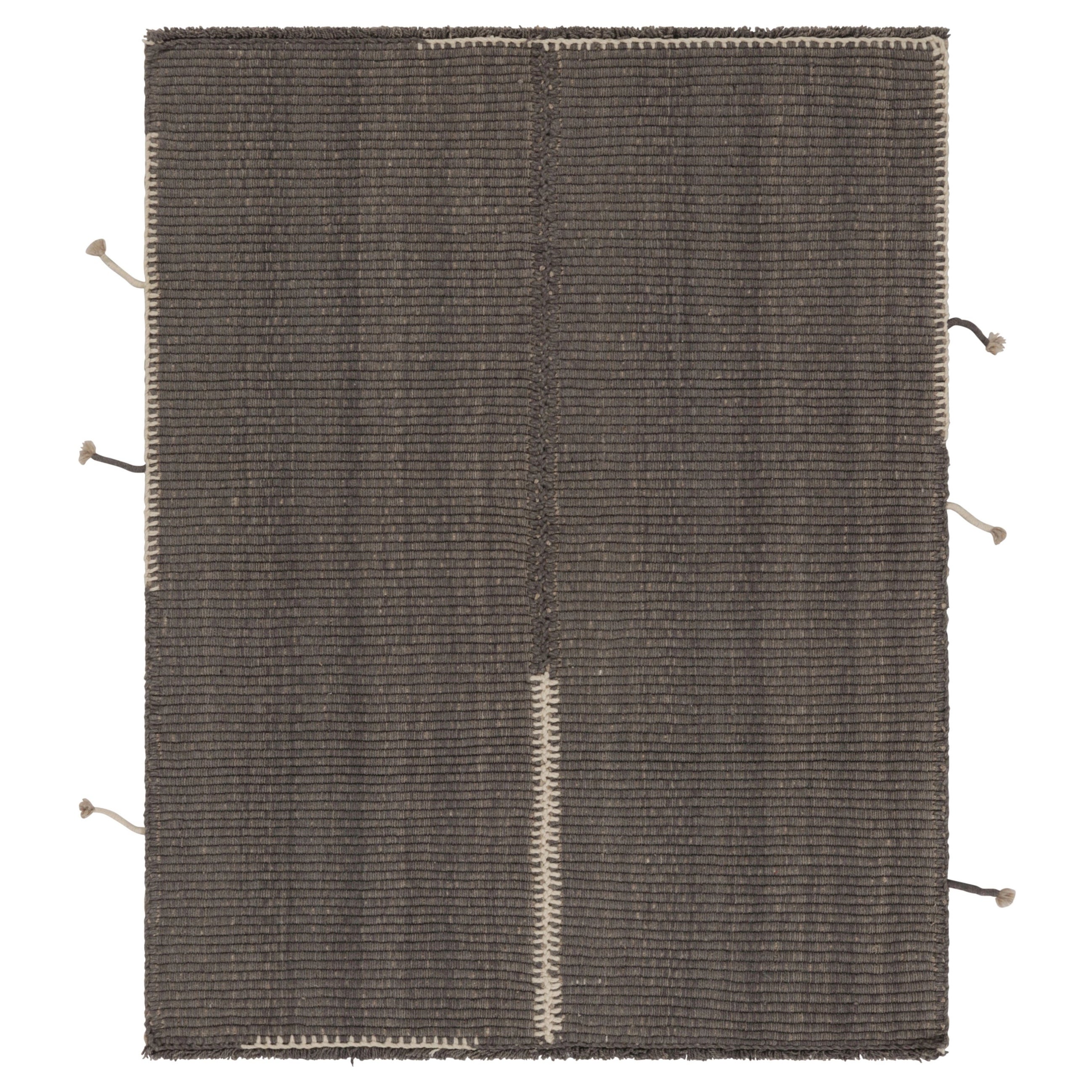 Rug
Kilim
s Akzent-Kilim, graue Strukturstreifen mit beigen Akzenten