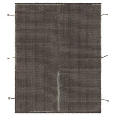 Rug 
Kilim
s Akzent-Kilim, graue Strukturstreifen mit beigen Akzenten