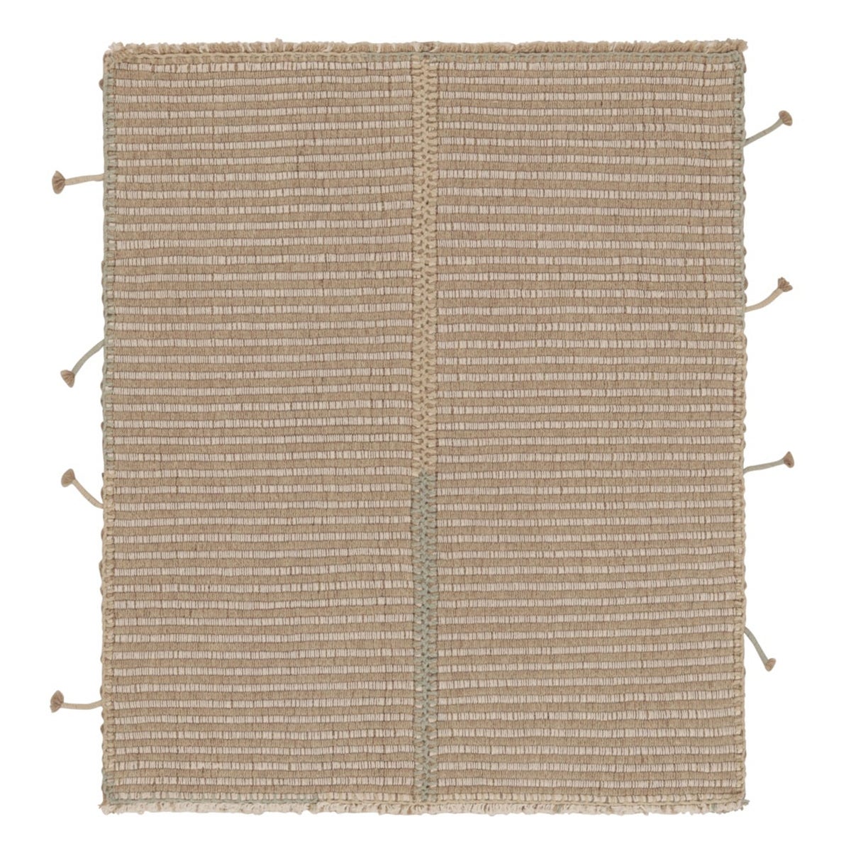 Alfombra cuadrada Accent Kilim de Rug
Kilim en rayas suaves y texturadas crema y beige