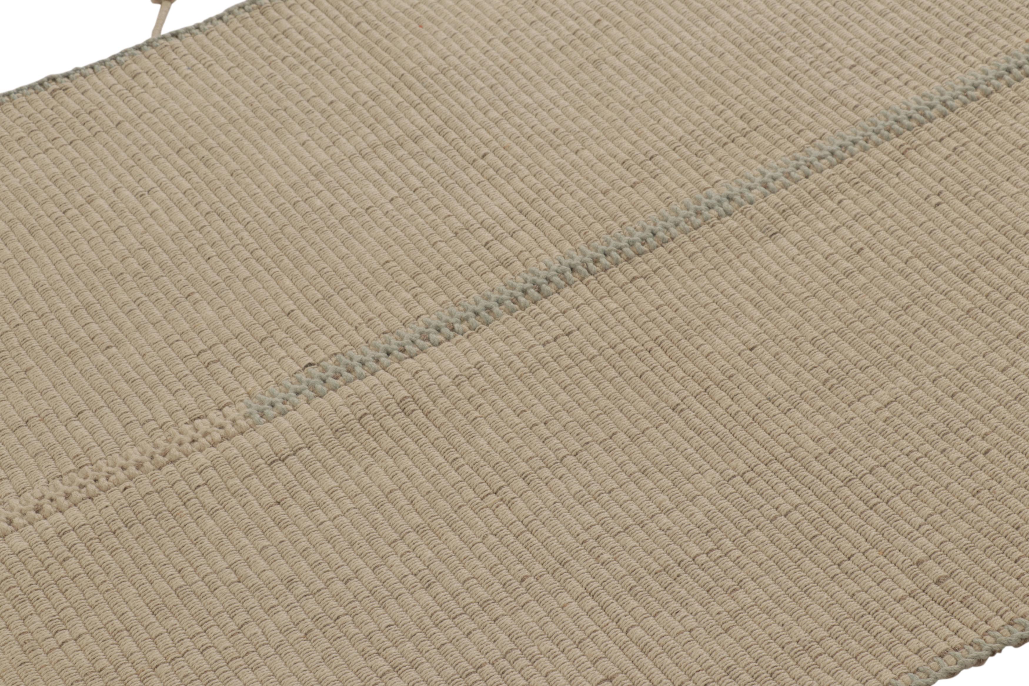 Tejido a mano en lana, este kilim contemporáneo de 4x5 es de una nueva y emocionante colección de tejido plano a medida de Rug & Kilim.

Sobre el diseño:

