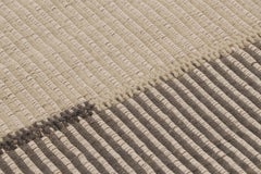Rug & Kilim's Accent Kilim with Beige and Gray Textural Stripes