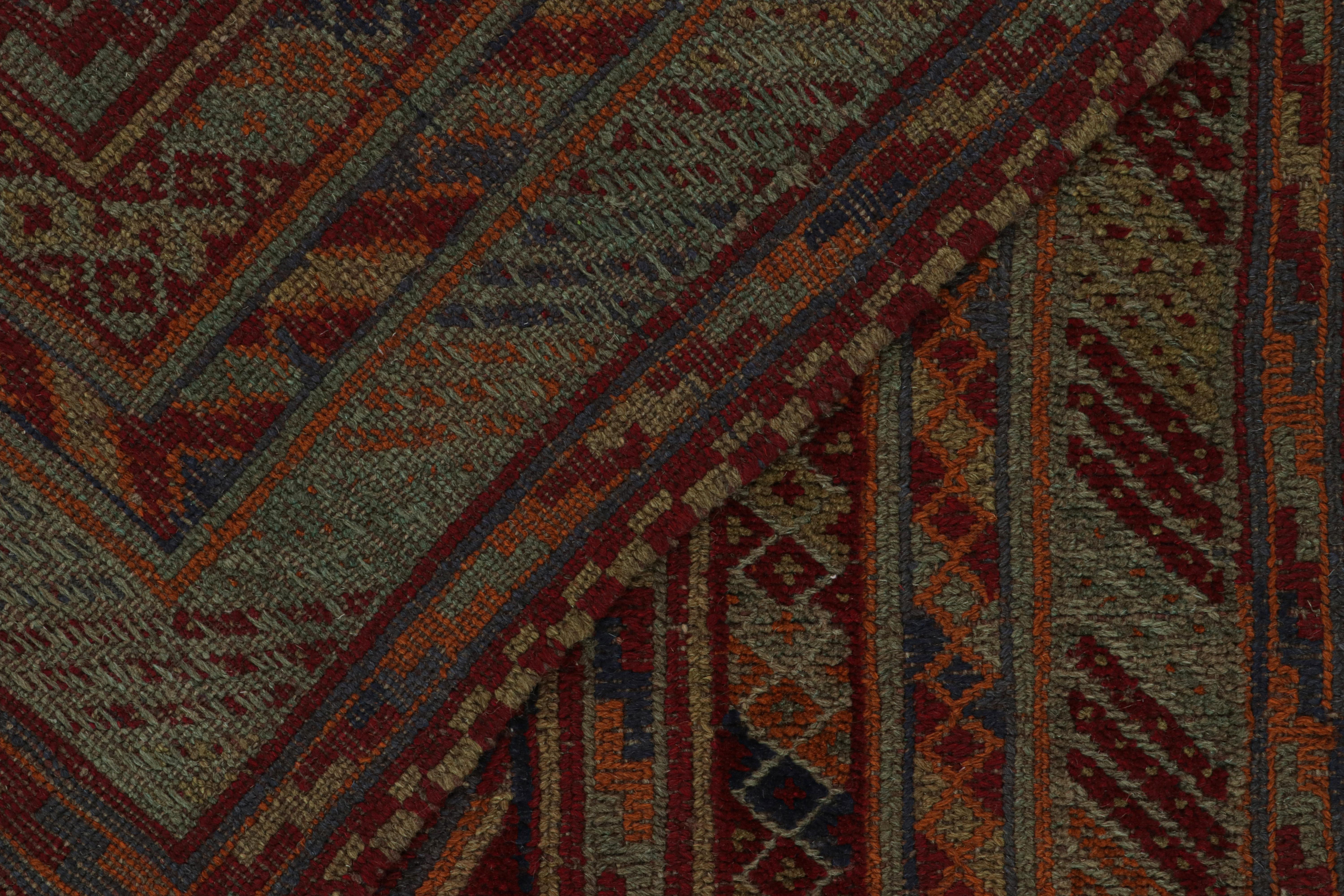 Rug & Kilim's Afghan Baluch Tribal Rug with Colorful Geometric Patterns (tapis tribal afghan baloutche à motifs géométriques colorés) en vente 1
