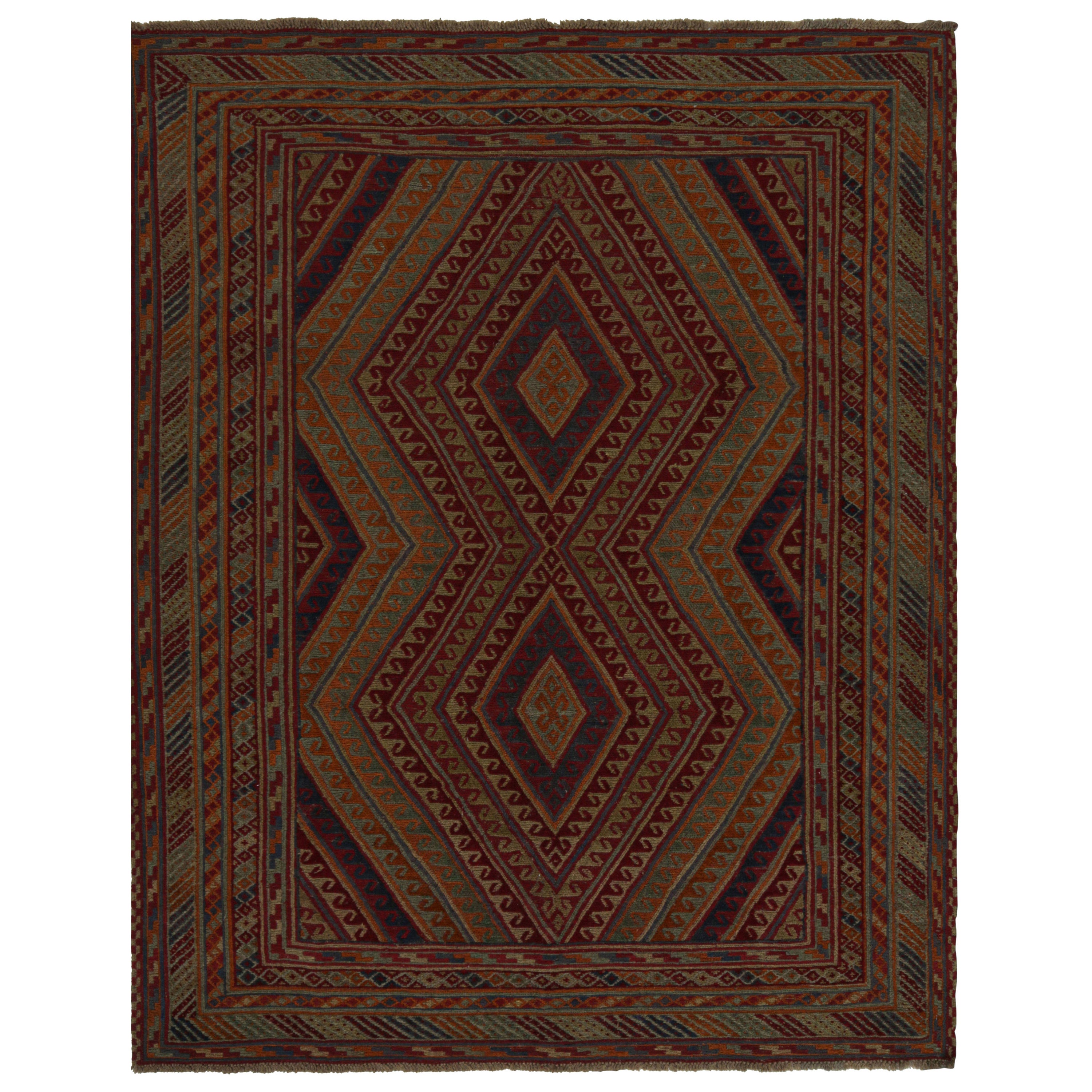 Rug
Kilim
s Afghan Baluch Tribal Rug with Colorful Geometric Patterns (tapis tribal afghan baloutche à motifs géométriques colorés)