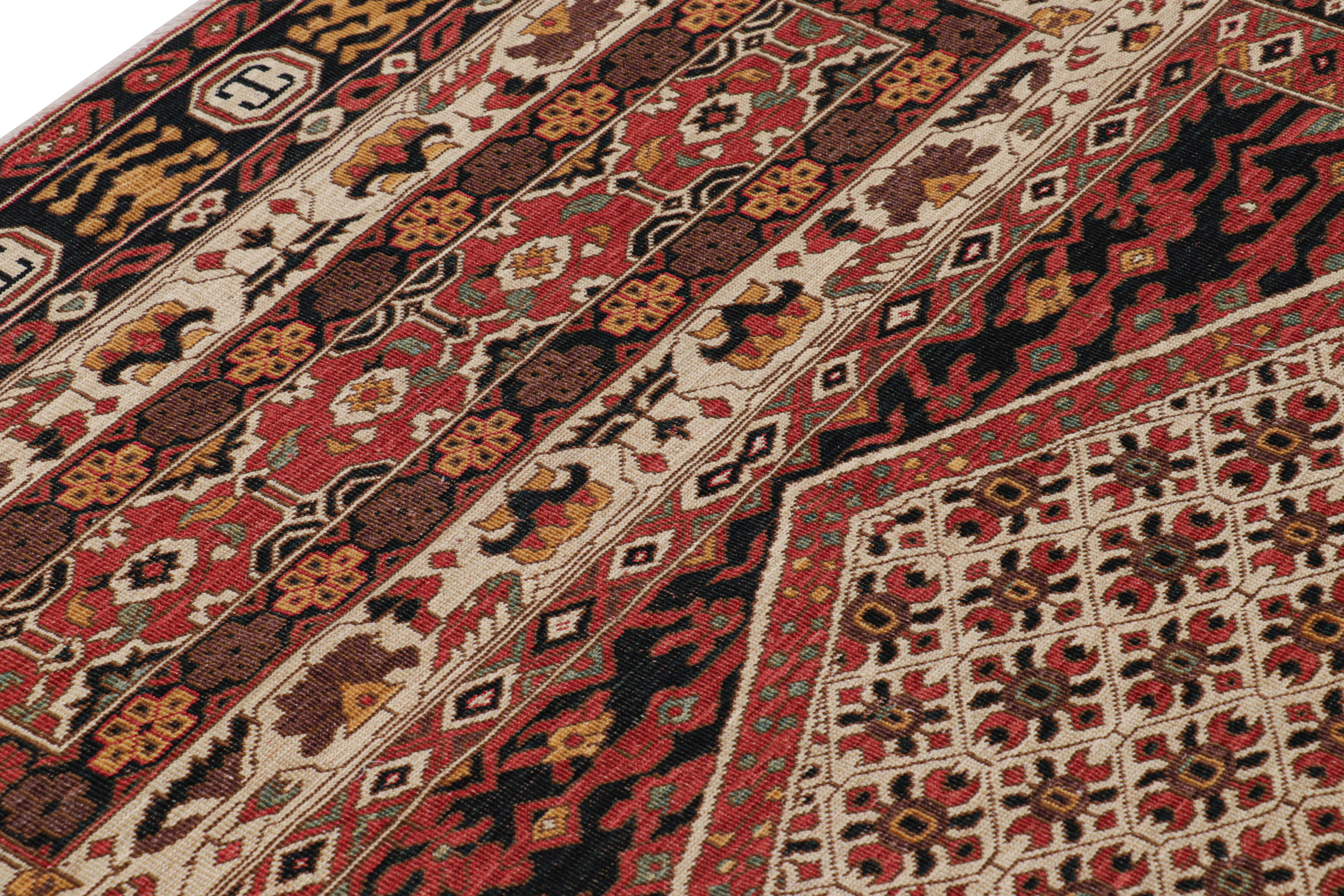 Tribal Rug & Kilim’s Afghan Style Rug with Colorful Geometric Patterns and Medallion For Sale