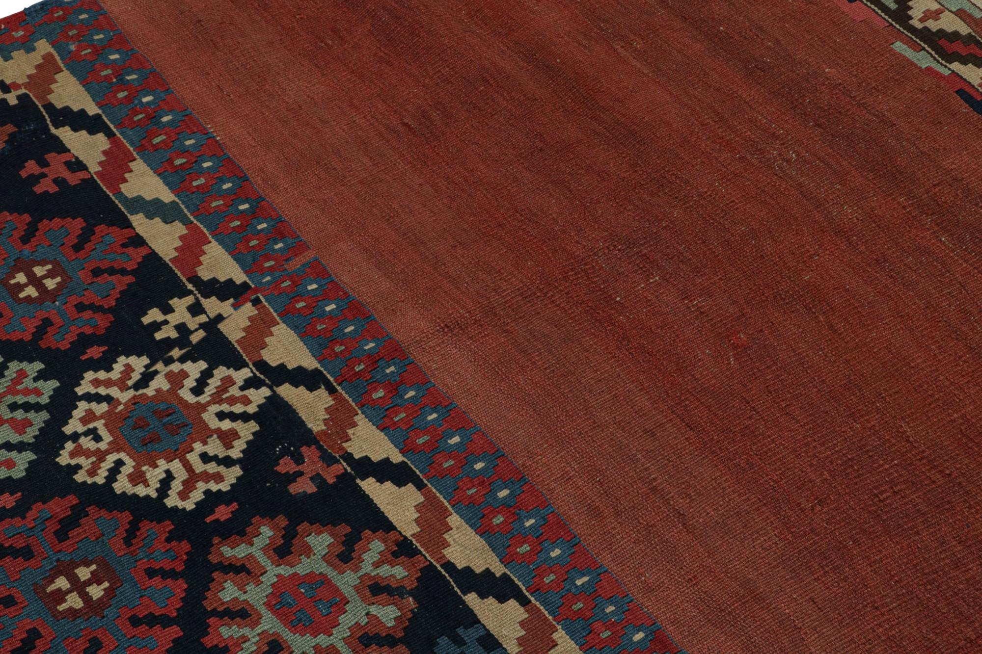 Rug & Kilims afghanischer Stammes-Kilimteppich in Rot mit bunten, geometrischen Mustern (Indisch) im Angebot