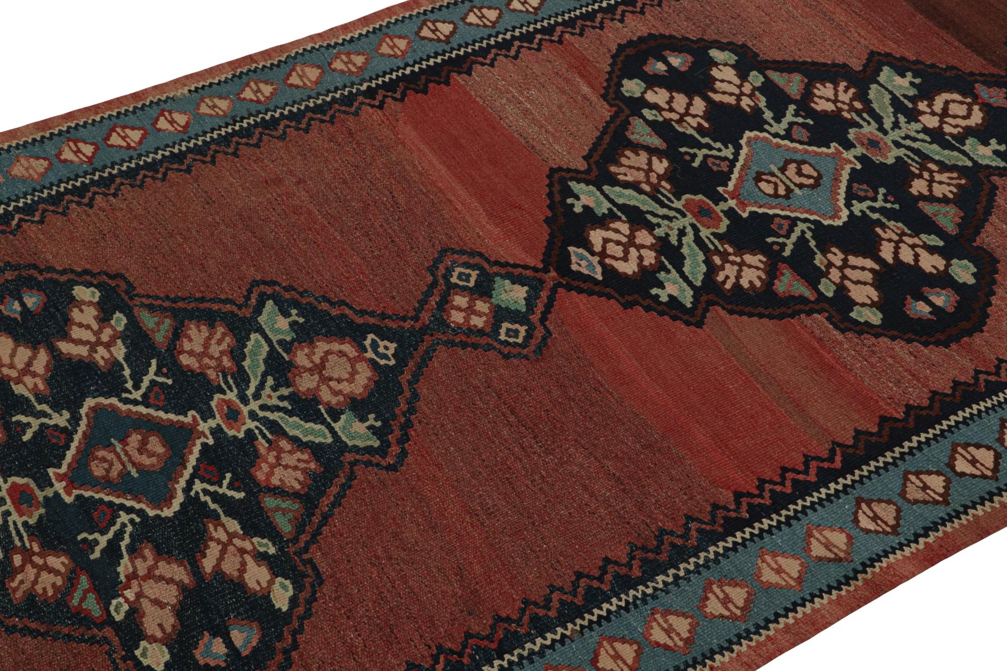Hand-Knotted Rug & Kilim’s Afghan Tribal Kilim with Medallions and Geometric Floral Patterns For Sale